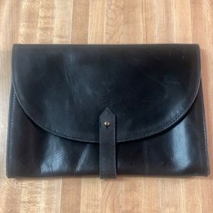 Able Black leather clutch